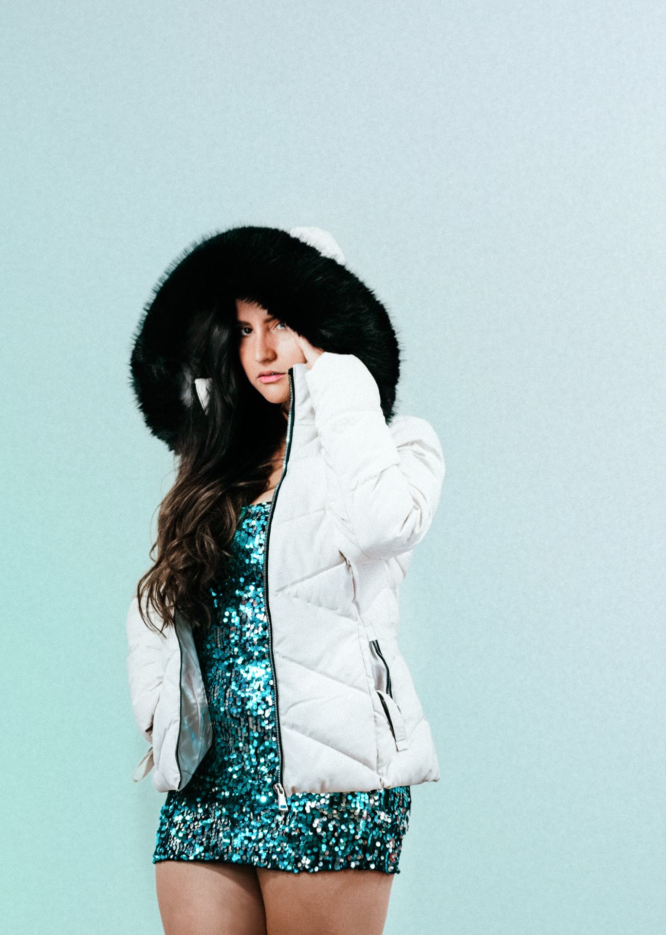 Editorial de moda en estudio